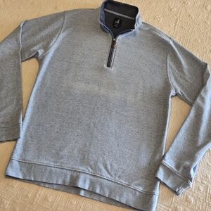 Johnnie-O Light Blue Quarter-Zip, Size Medium